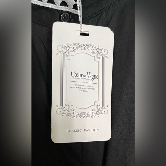 Black Elegant Embellished Linen Jacket | New | 16 | Couer de Vogue - Picture 8 of 11